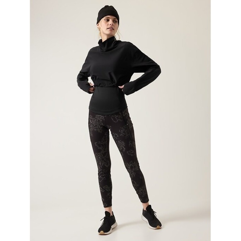 146 Athleta‎ Whistler Hybrid Mock Neck Top